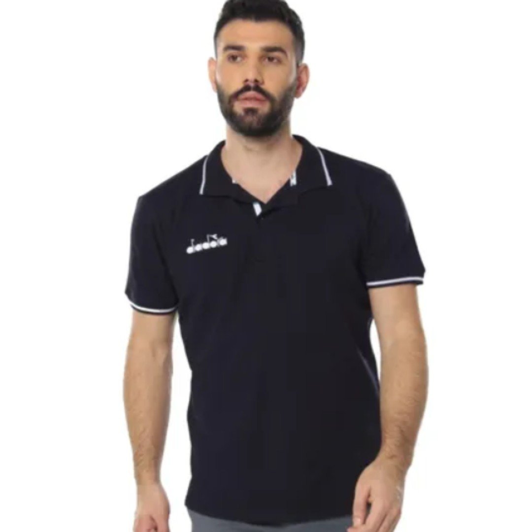 Diadora 1MPD140101 Liv Kamp Polo Yaka T-Shirt SİYAH - S