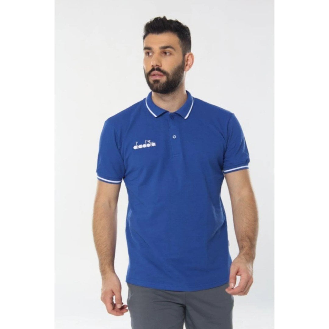 Diadora 1MPD140101 Liv Kamp Polo Yaka T-Shirt SAKS MAVİ - S