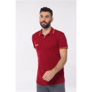 Diadora 1MPD140101 Liv Kamp Polo Yaka T-Shirt Bordo - XS