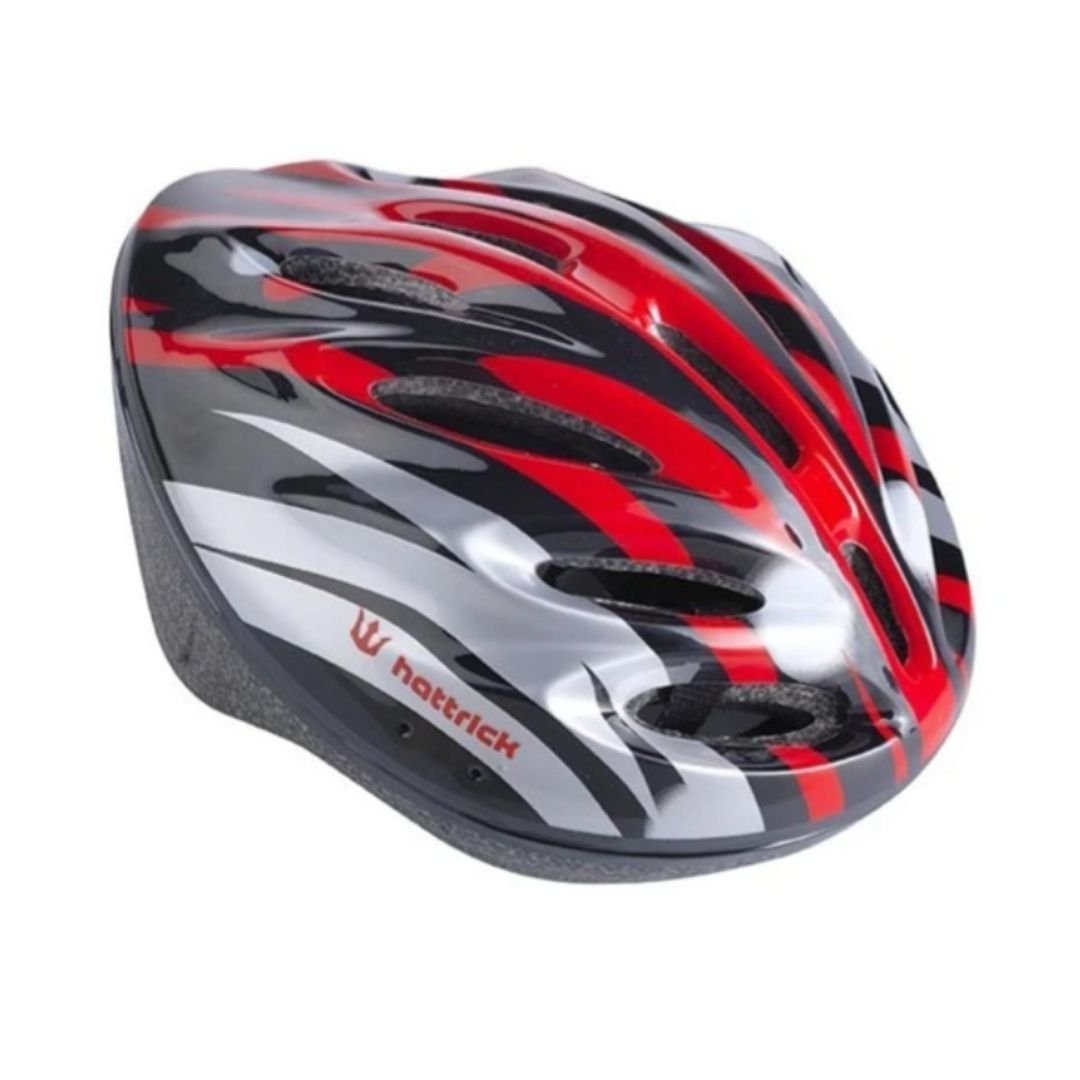 Hattrick KS-35 Kaykay Paten Bisiklet Kaskı Kırmızı-Siyah