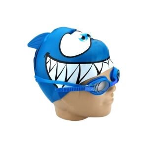 Altis BGS-11 Balık Desenli Çocuk Silikon Bone+Gözlük Set MAVİ