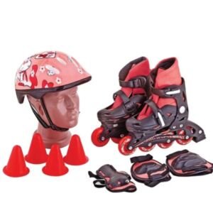 Sportica PTS-10 Çantalı Paten Seti KIRMIZI - 39-42