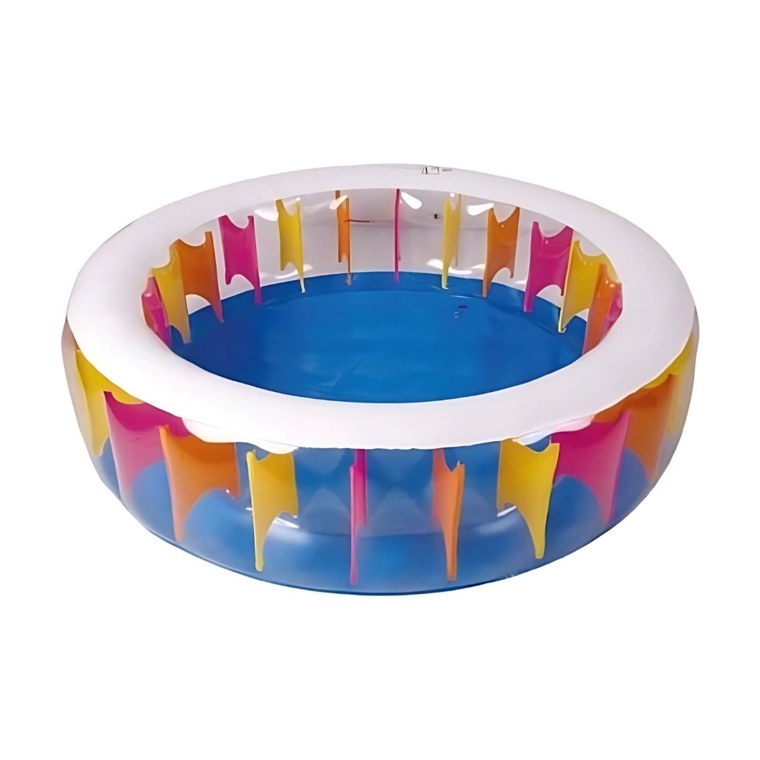 Altis A-060 Pencereli Renkli Kristal Şişme Havuz 190x50 Gökkuşağı Desen