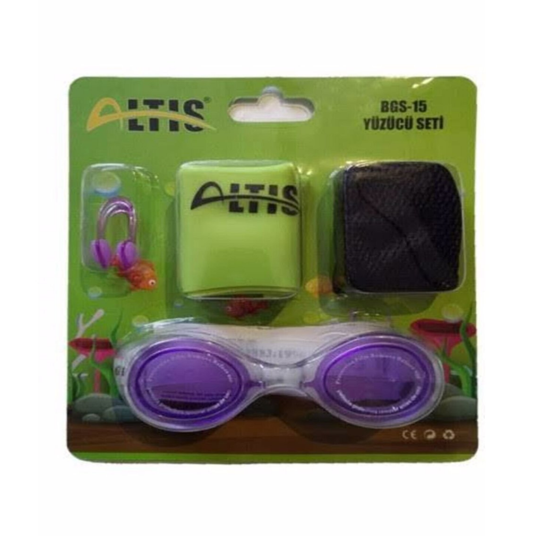 Altis BGS-15 Yüzücü Gözlüğü Seti (Bone-Tıkaç-Saklama Kutusu) MOR