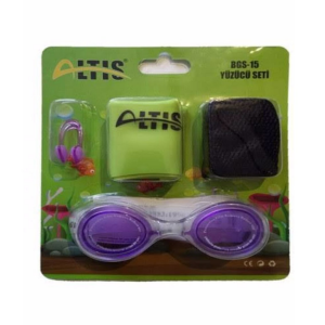 Altis BGS-15 Yüzücü Gözlüğü Seti (Bone-Tıkaç-Saklama Kutusu) MOR