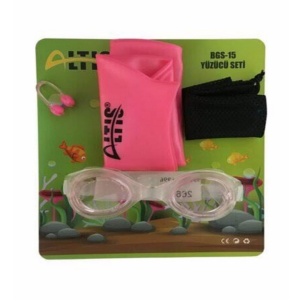 Altis BGS-15 Yüzücü Gözlüğü Seti (Bone-Tıkaç-Saklama Kutusu) PEMBE