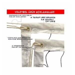 Attack Sport AVF234 Profesyonel Voleybol Filesi 3 Mm 10x10 Cm